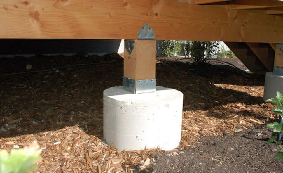 Deck footings (Semelles) - Fence Post Pro
